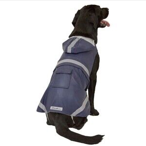 EDDIE Bauer Pet Navy Blue Dog Cat Rain Coat NWT